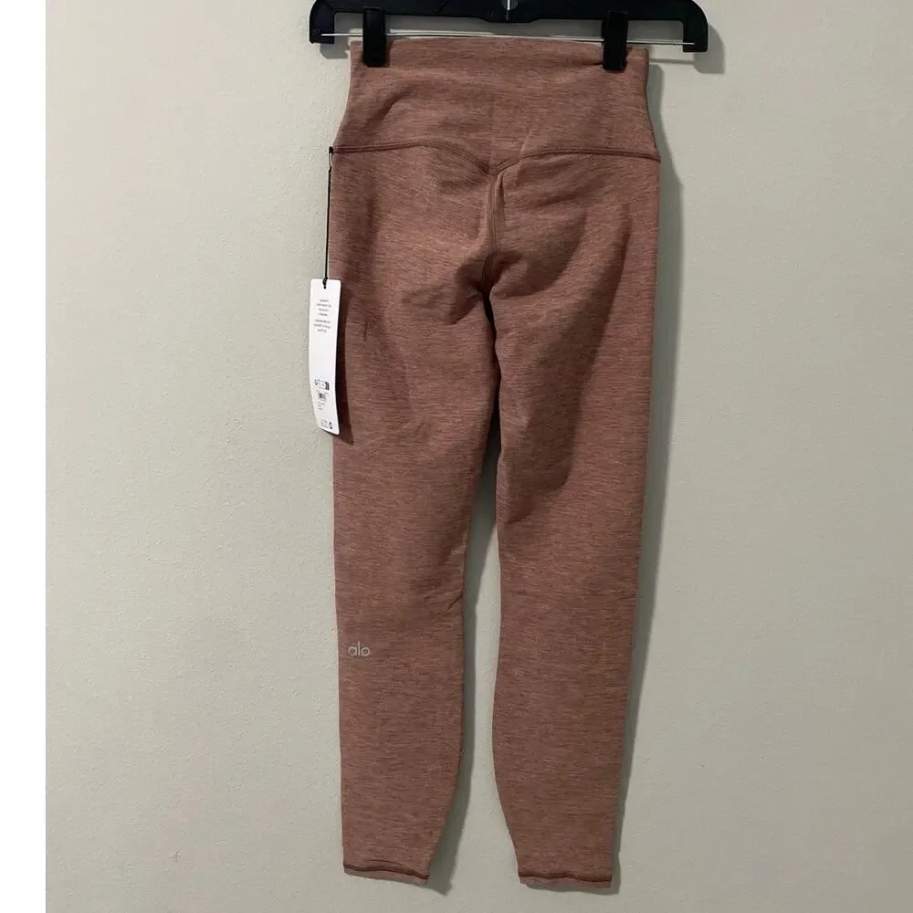 NWT Alo Yoga Alosoft 7/8 High Waist Leggings Pink Quartz XXS
